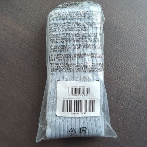 Banana Republic blue Pure cashmere ribbed knee length socks leg warmers - Picture 2 of 3